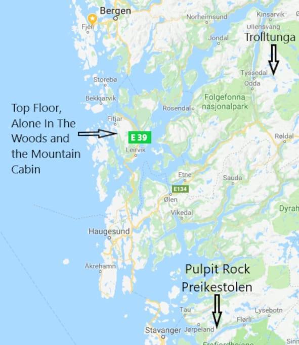 Topfloor Apartment Separate Entranc Nice View Stord 菲恰尔 外观 照片
